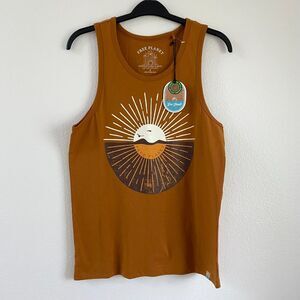 Free Planet Womens Tank Top‎ Size S Caramel Pull Over Round Neck organic Cotton